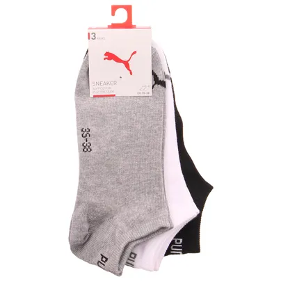 PUMA SOCKEN 3-ER Pack Freizeitsocken Grau Textil PUMA SOCKEN 3-ER Pack Freizeitsocken Grau Textil
