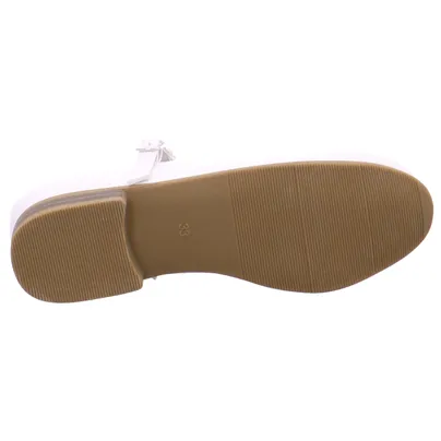 INDIGO Festlicher Sommerschuh Mädchen-Ballerina Weiss Lederimitat INDIGO Festlicher Sommerschuh Mädchen-Ballerina Weiss Lederimitat