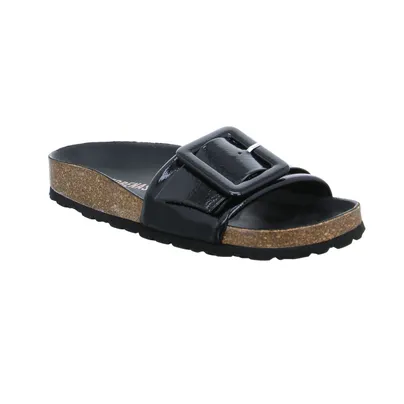 VERBENAS Pantolette Schwarz Leder 