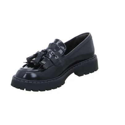 TAMARIS Slipper Schwarz Lederimitat TAMARIS Slipper Schwarz Lederimitat