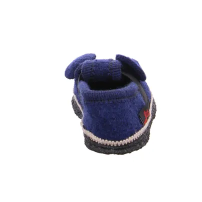BECK warmer Hausschuh Kinder-Winterhausschuh Blau Textil BECK warmer Hausschuh Kinder-Winterhausschuh Blau Textil