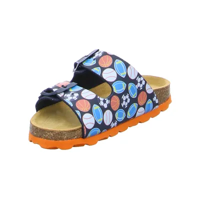 BIOLife Weichtritt Kinder-Pantolette Multicolor Lederimitat BIOLife Weichtritt Kinder-Pantolette Multicolor Lederimitat