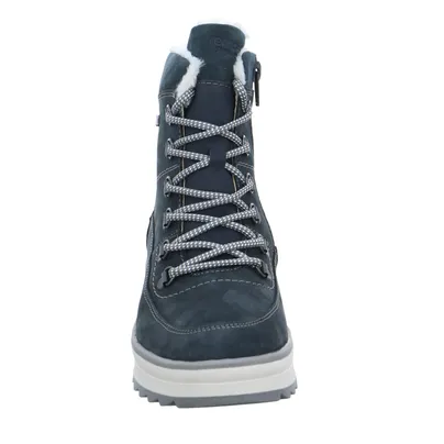 REMONTE mit TEX-Membrane Snowboot Blau Leder 