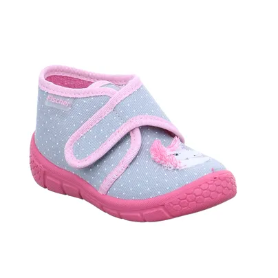 FISCHER Mädchen Baby-Hausschuh Silber Textil FISCHER Mädchen Baby-Hausschuh Silber Textil