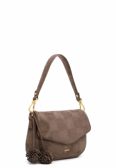 SURI FREY Handtasche mit Überschlag Taupe Lederimitat SURI FREY Handtasche mit Überschlag Taupe Lederimitat