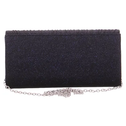 * Clutch / Abendtasche Blau Textil 
