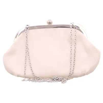 * Clutch / Abendtasche Beige Textil 
