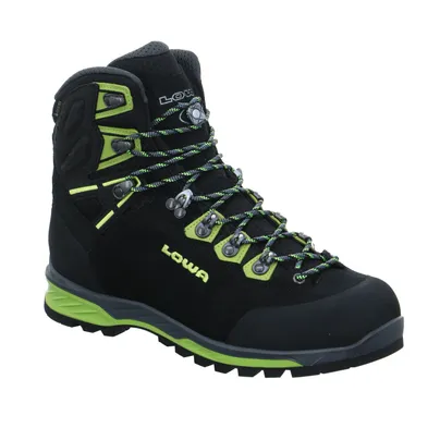 LOWA Steigeis bedingt Bergschuhe Schwarz Leder 