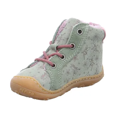 PEPINO Bottine Lauflernschuh Pastelgrün Leder 