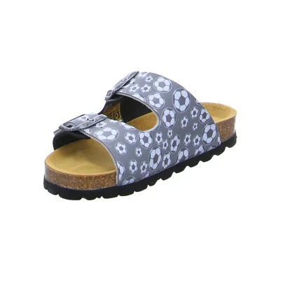 BIOLife Weichtritt Kinder-Pantolette Grau Lederimitat BIOLife Weichtritt Kinder-Pantolette Grau Lederimitat