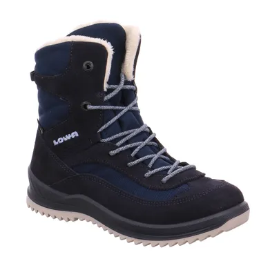 LOWA Winter-Sneaker, high Mädchen-Snowboot Membrane Dunkelblau Textil 