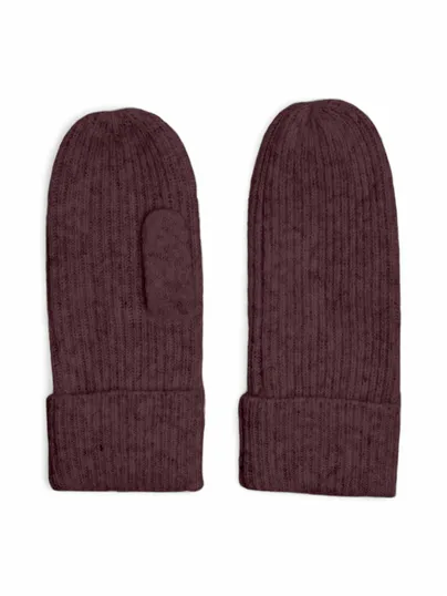 PIECES Fausthandschuhe, Umschlag Strickhandschuh Bordeau Textil PIECES Fausthandschuhe, Umschlag Strickhandschuh Bordeau Textil