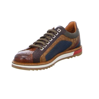 EXTON Halbschuhe Sneaker Cognac Leder EXTON Halbschuhe Sneaker Cognac Leder