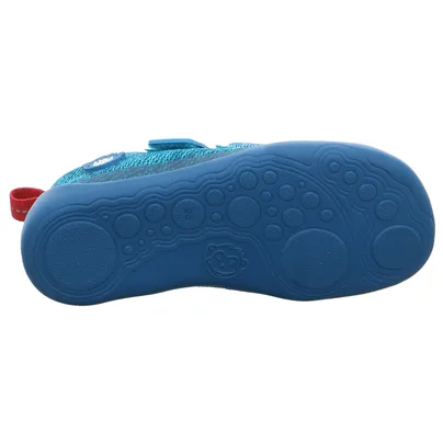 AFFENZAHN Komfortschuh Kleinkinder-Halbschuh Klett Petrol Textil 