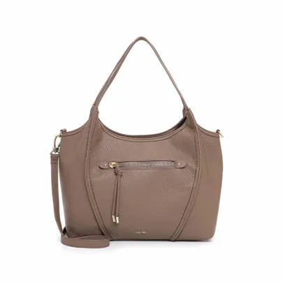 SURI FREY Shopper Taupe Lederimitat 