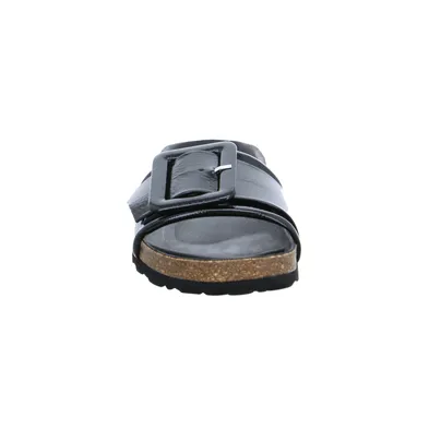 VERBENAS Pantolette Schwarz Leder 