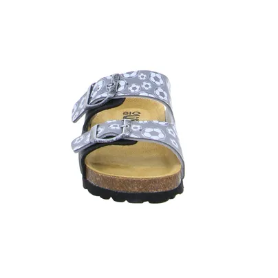 BIOLife Weichtritt Kinder-Pantolette Grau Lederimitat BIOLife Weichtritt Kinder-Pantolette Grau Lederimitat