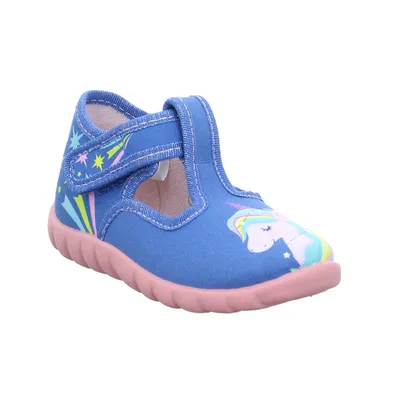 FISCHER Mädchen Baby-Hausschuh Jeansblau Textil FISCHER Mädchen Baby-Hausschuh Jeansblau Textil