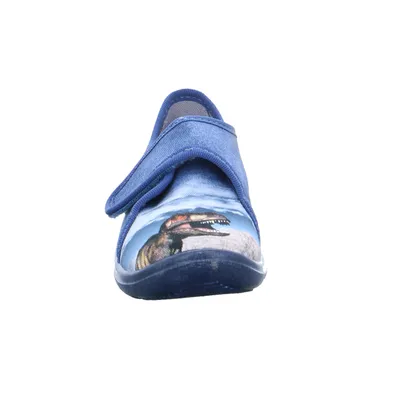 BECK Jungenhausschuh Kinder-Hausschuh Blau Textil 