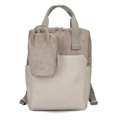 ZWEI mit Handytäschli Rucksack Taupe Textil ZWEI mit Handytäschli Rucksack Taupe Textil