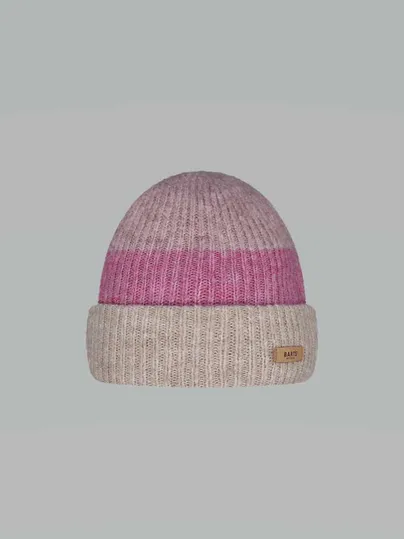 BARTS Rippenstrick mit Umschlag Mütze Rosa Textil BARTS Rippenstrick mit Umschlag Mütze Rosa Textil