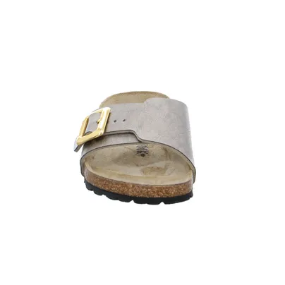 BIRKENSTOCK Bio-Fussbett Taupe Lederimitat 