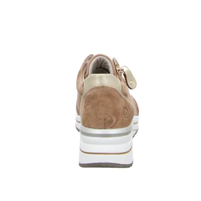 REMONTE Comfort-Schnürer Beige Leder 