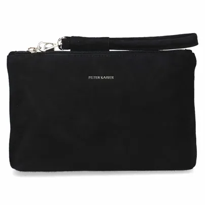 PETER KAISER Clutch / Abendtasche Schwarz Leder 