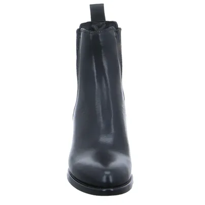 SCHUHENGEL Stiefelette Schwarz Leder SCHUHENGEL Stiefelette Schwarz Leder