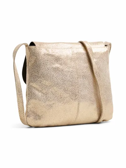 PIECES Umhängetasche Gold Leder 