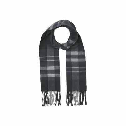 JACK & JONES Fransen Schal Grau Textil JACK & JONES Fransen Schal Grau Textil
