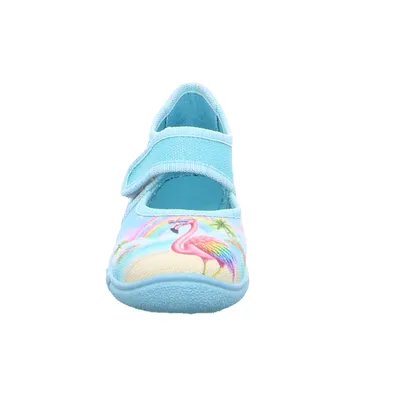 SUPERFIT Mädchen Kinder-Hausschuh Türkis Textil SUPERFIT Mädchen Kinder-Hausschuh Türkis Textil