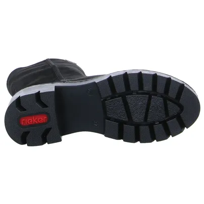 RIEKER Stiefelette Schwarz Lederimitat RIEKER Stiefelette Schwarz Lederimitat