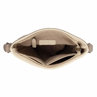 TOM TAILOR Umhängetasche Taupe Lederimitat 