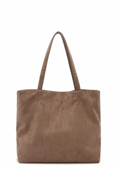 EMILY & NOAH mit Bag in Bag und reversibel Shopper Taupe Lederimitat EMILY & NOAH mit Bag in Bag und reversibel Shopper Taupe Lederimitat