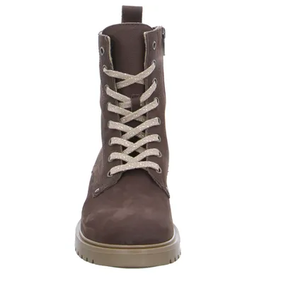 SOMMERKIND Boot Mädchen-Winter-Bottine Braun Leder SOMMERKIND Boot Mädchen-Winter-Bottine Braun Leder