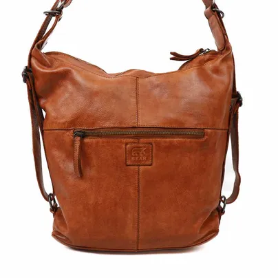 BEAR DESIGN Rucksack Cognac Leder BEAR DESIGN Rucksack Cognac Leder