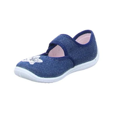 FISCHER Mädchen Kinder-Hausschuh Jeansblau Textil FISCHER Mädchen Kinder-Hausschuh Jeansblau Textil