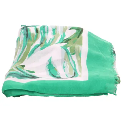 * Schal Print Blätter Schal Grün Textil * Schal Print Blätter Schal Grün Textil
