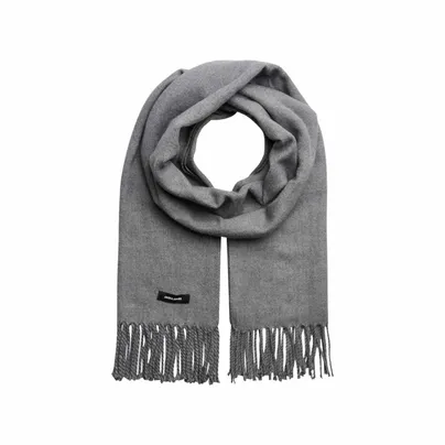 JACK & JONES Fransen Schal Grau Textil JACK & JONES Fransen Schal Grau Textil