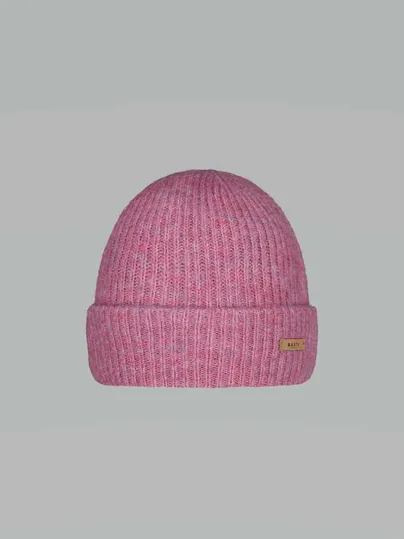 BARTS feiner Rippenstrick, Umschlag Mütze Rosa Textil BARTS feiner Rippenstrick, Umschlag Mütze Rosa Textil