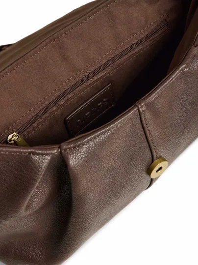 PIECES Handtasche mit Überschlag Khaki Lederimitat PIECES Handtasche mit Überschlag Khaki Lederimitat