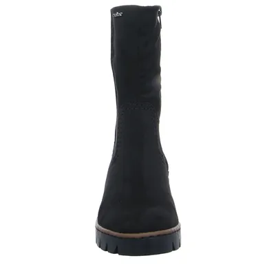 RIEKER Stiefelette Schwarz Lederimitat RIEKER Stiefelette Schwarz Lederimitat