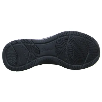 SKECHERS Peeptoe Schwarz Textil 