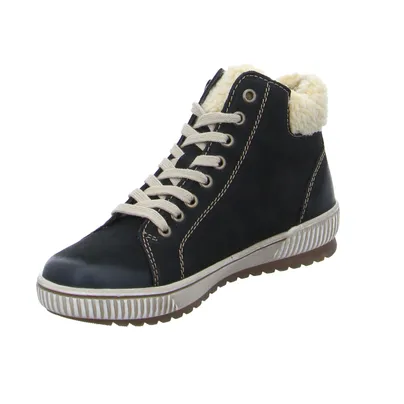 REMONTE mit TEX Membrane Mid Cut Sneaker Schwarz Leder REMONTE mit TEX Membrane Mid Cut Sneaker Schwarz Leder