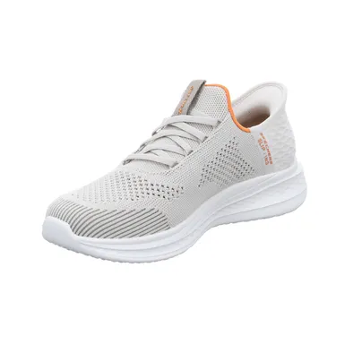 SKECHERS Memory Foam Halbschuhe Sneaker Stoff Beige Synthetik 