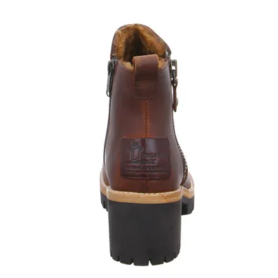 PANAMA JACK mit Lammfell - Innenfutter Stiefelette Cognac Leder 