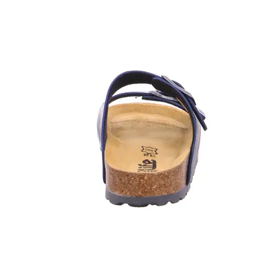 BIOLife Unisex Kinder-Pantolette Blau Lederimitat BIOLife Unisex Kinder-Pantolette Blau Lederimitat