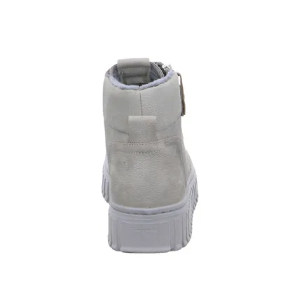 TAMARIS Mid Cut Sneaker Hellgrau Leder TAMARIS Mid Cut Sneaker Hellgrau Leder