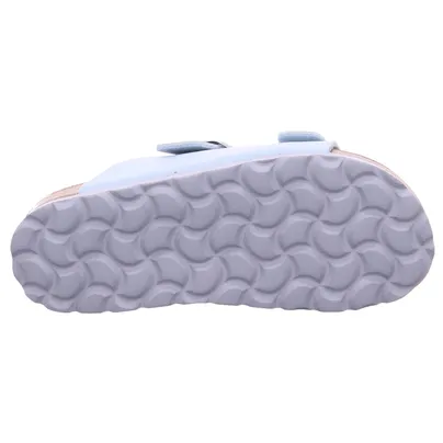 BIOLife Unisex Kinder-Pantolette Hellblau Lederimitat BIOLife Unisex Kinder-Pantolette Hellblau Lederimitat